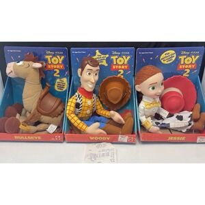 VTG Lot Of‎ 3 Disney Pixar Toy Story 2 Plush Mattel NIB Woody,Jessie, & Bullseye